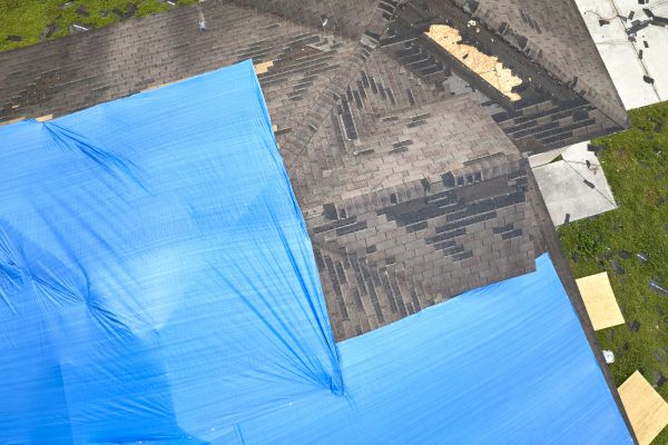 Storm Damage Roof Tarping in Suwanee